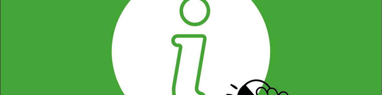 i für Information auf grünem Hintergrund